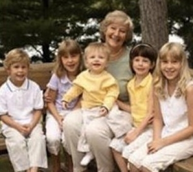 Image of patient, Jan Brown, with children