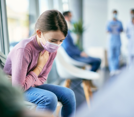 Girl having Chest pain