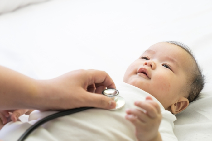 Baby and stethoscope